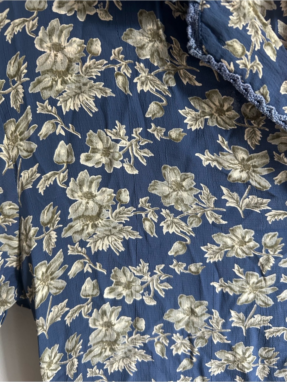 April Cornell vintage blue/ cream dress. Size small. Great condition! - Picture 3 of 4